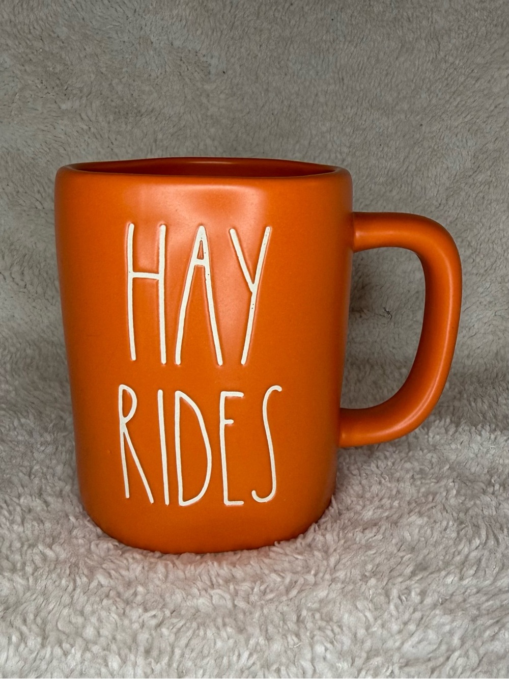 Rare Rae Dunn 2018 Fall Edition: Hay Rides - Orange & White Mug
